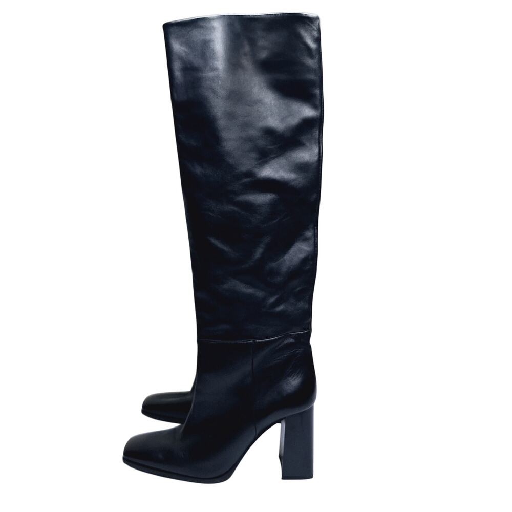 Zara Black Knee High Boots